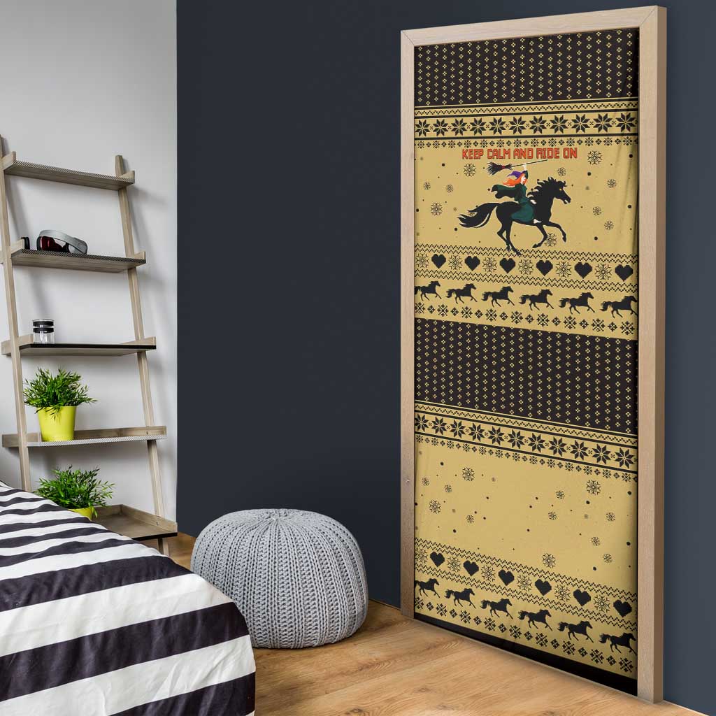 Horse Lover Christmas Christmas Door Cover Xmas Holiday Patterns - Wonder Print Shop