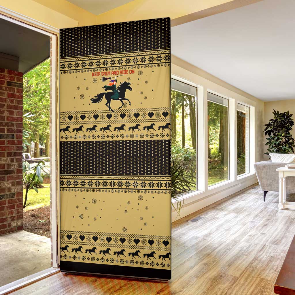 Horse Lover Christmas Christmas Door Cover Xmas Holiday Patterns - Wonder Print Shop