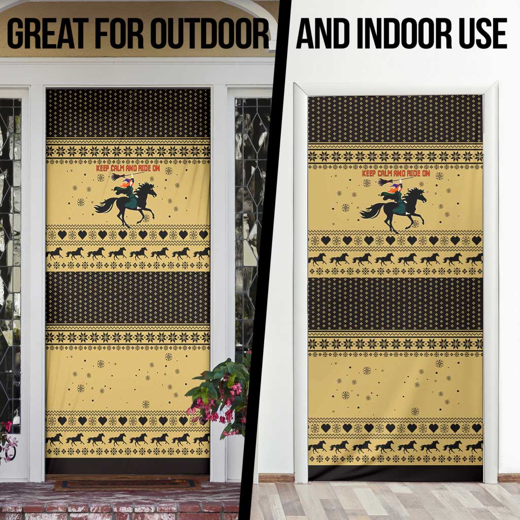 Horse Lover Christmas Christmas Door Cover Xmas Holiday Patterns - Wonder Print Shop