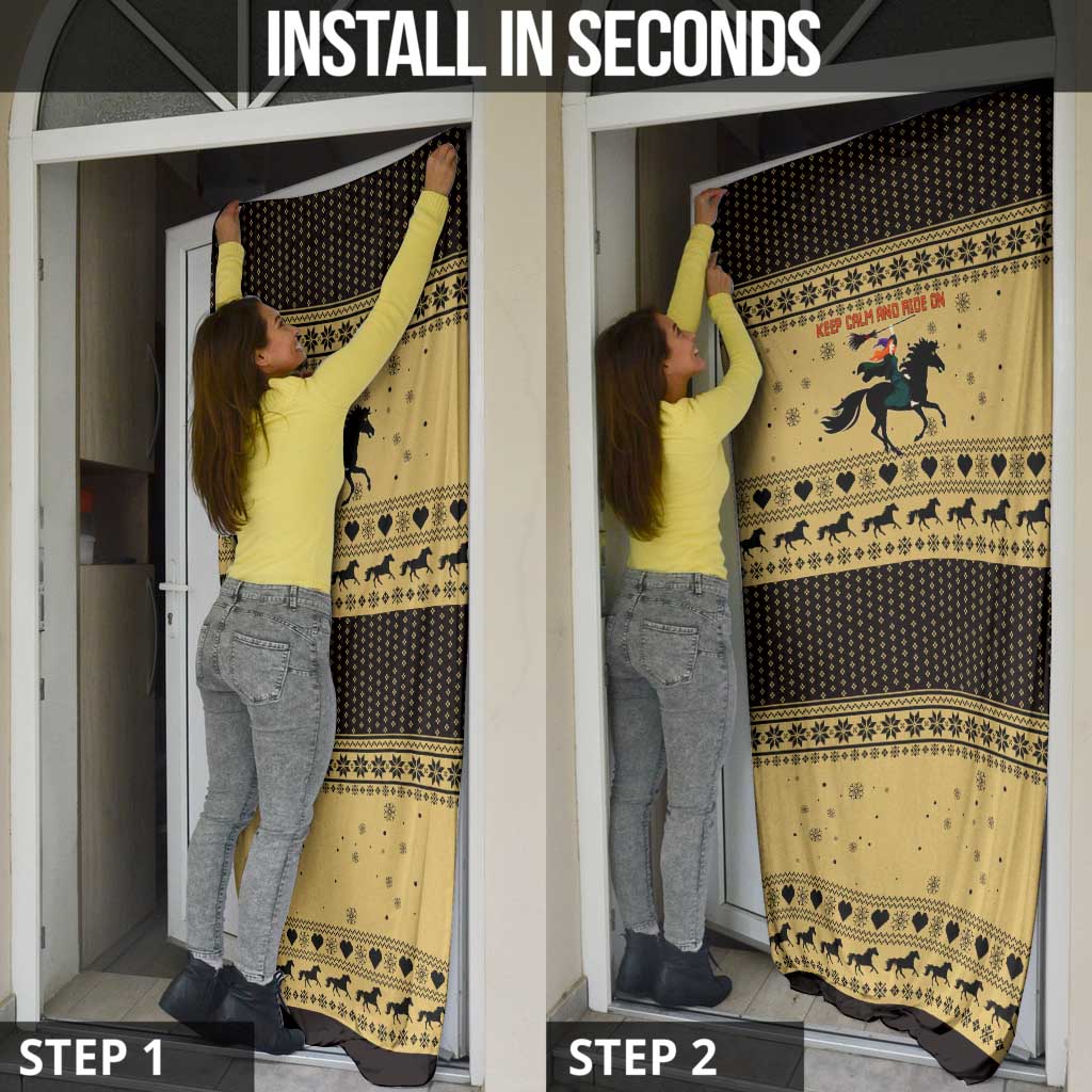 Horse Lover Christmas Christmas Door Cover Xmas Holiday Patterns - Wonder Print Shop