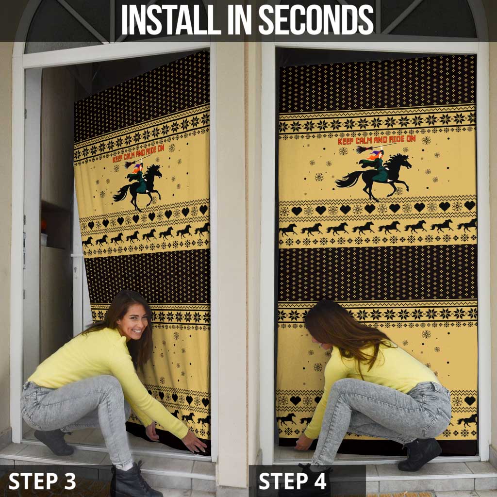 Horse Lover Christmas Christmas Door Cover Xmas Holiday Patterns - Wonder Print Shop