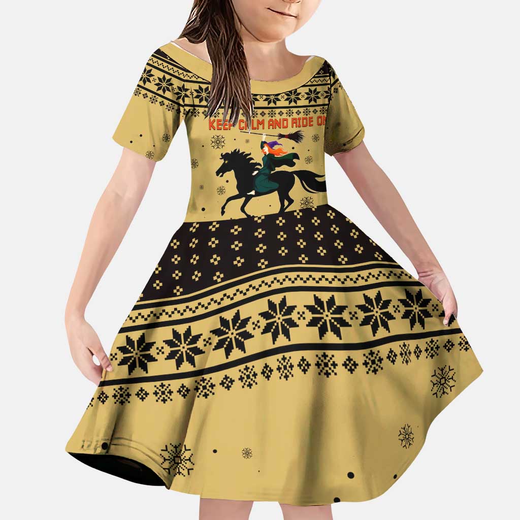 Horse Lover Christmas Christmas Family Matching Long Sleeve Bodycon Dress and Hawaiian Shirt Xmas Holiday Patterns - Wonder Print Shop