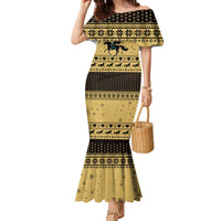 Horse Lover Christmas Christmas Family Matching Mermaid Dress and Hawaiian Shirt Xmas Holiday Patterns - Wonder Print Shop