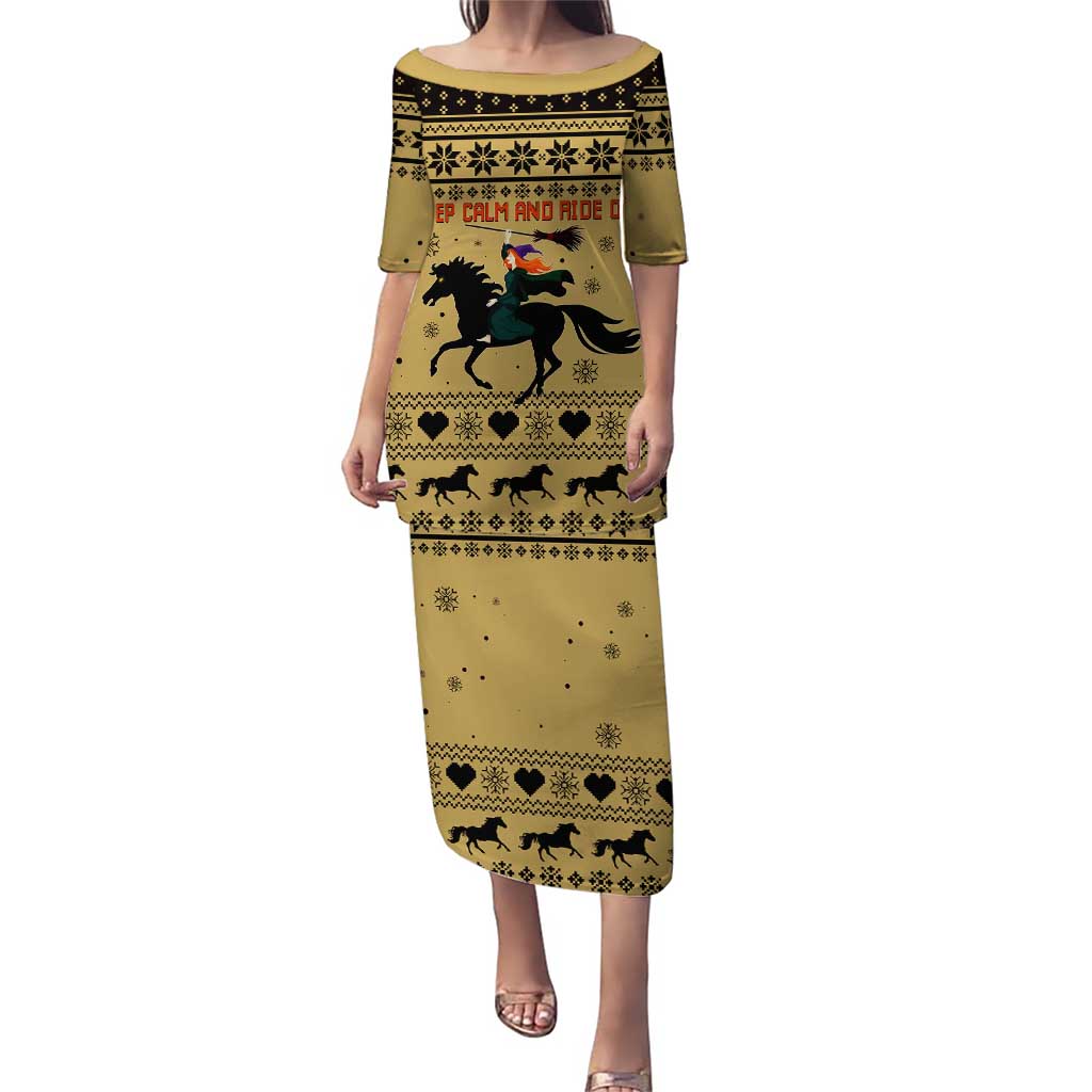 Horse Lover Christmas Christmas Family Matching Puletasi and Hawaiian Shirt Xmas Holiday Patterns - Wonder Print Shop