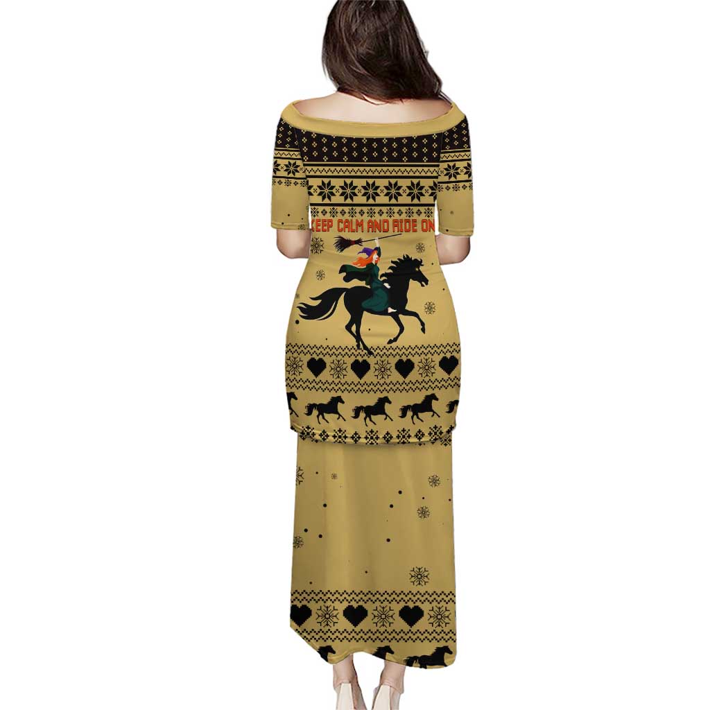 Horse Lover Christmas Christmas Family Matching Puletasi and Hawaiian Shirt Xmas Holiday Patterns - Wonder Print Shop