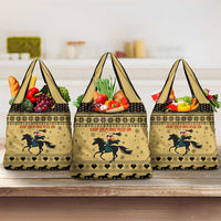 Horse Lover Christmas Christmas Grocery Bag Xmas Holiday Patterns - Wonder Print Shop