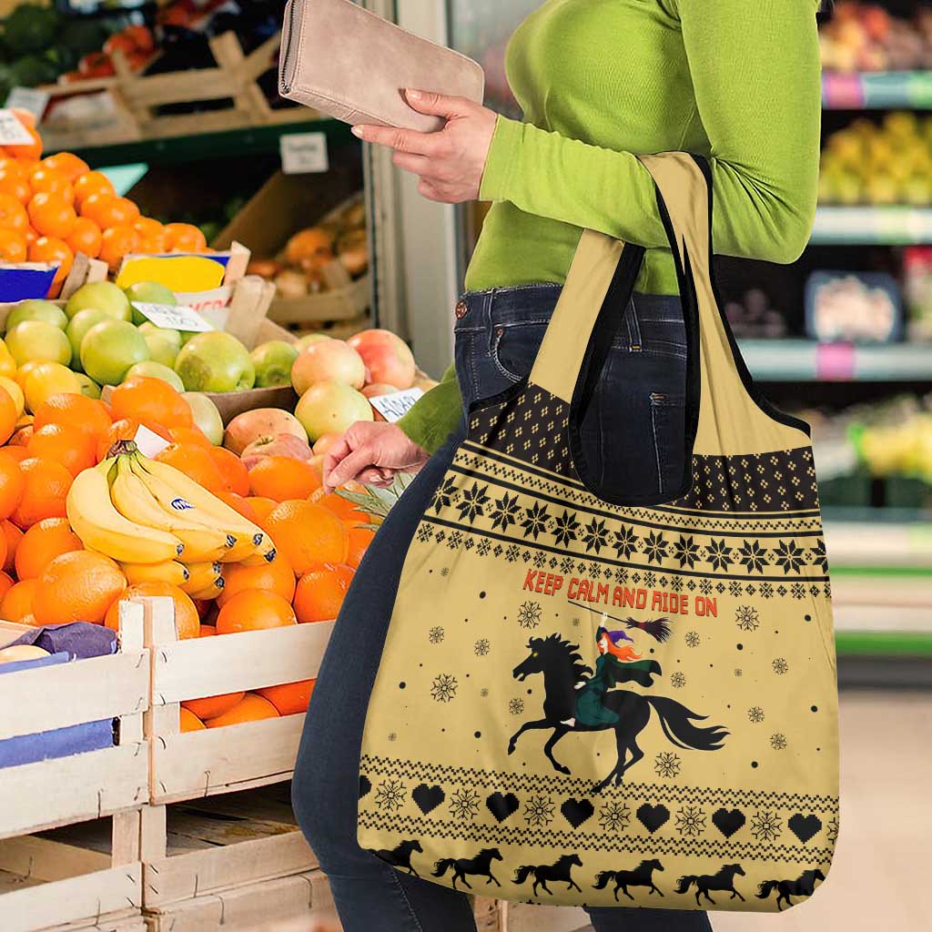 Horse Lover Christmas Christmas Grocery Bag Xmas Holiday Patterns - Wonder Print Shop