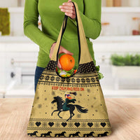Horse Lover Christmas Christmas Grocery Bag Xmas Holiday Patterns - Wonder Print Shop