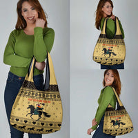 Horse Lover Christmas Christmas Grocery Bag Xmas Holiday Patterns - Wonder Print Shop
