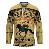 Horse Lover Christmas Christmas Hockey Jersey Xmas Holiday Patterns - Wonder Print Shop
