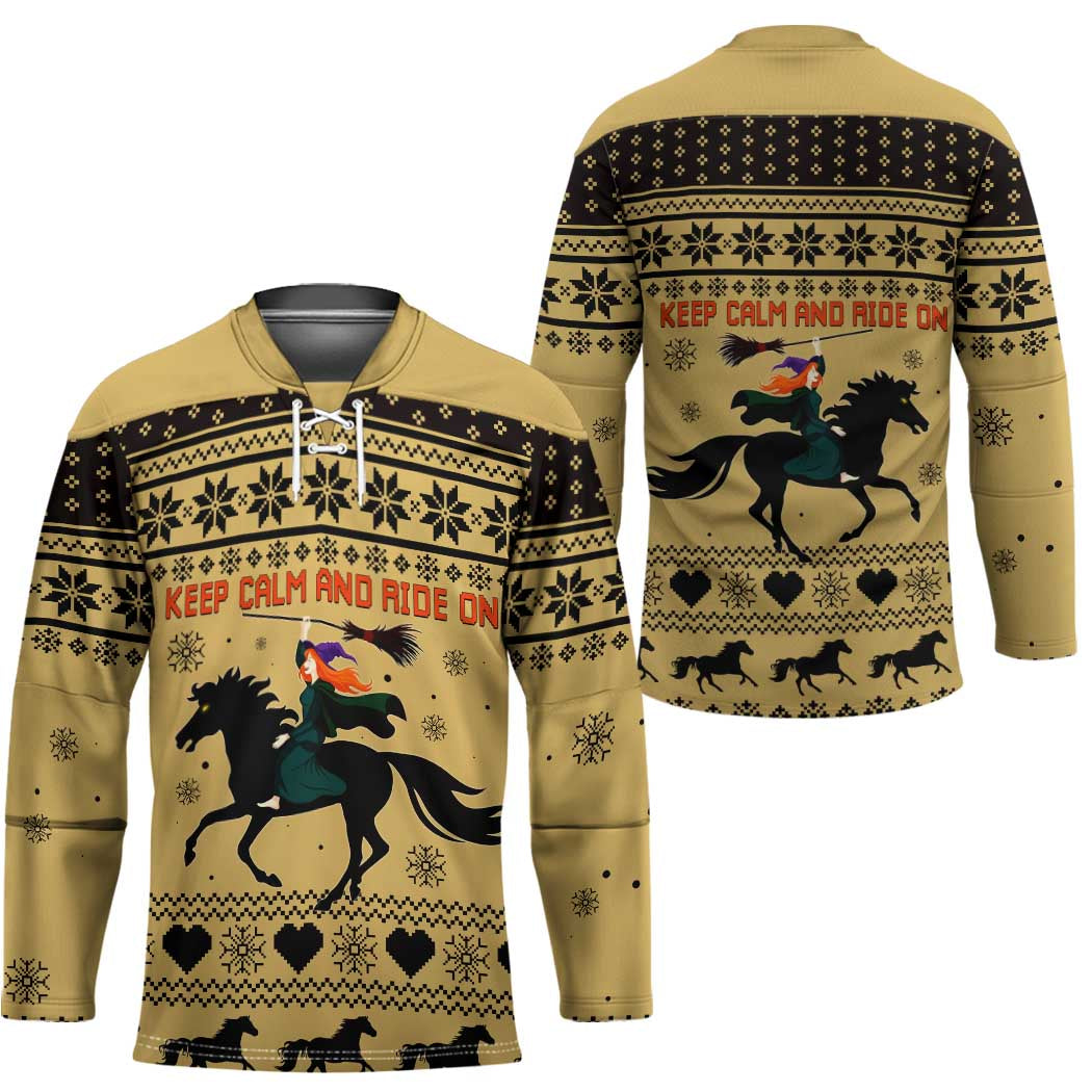 Horse Lover Christmas Christmas Hockey Jersey Xmas Holiday Patterns - Wonder Print Shop