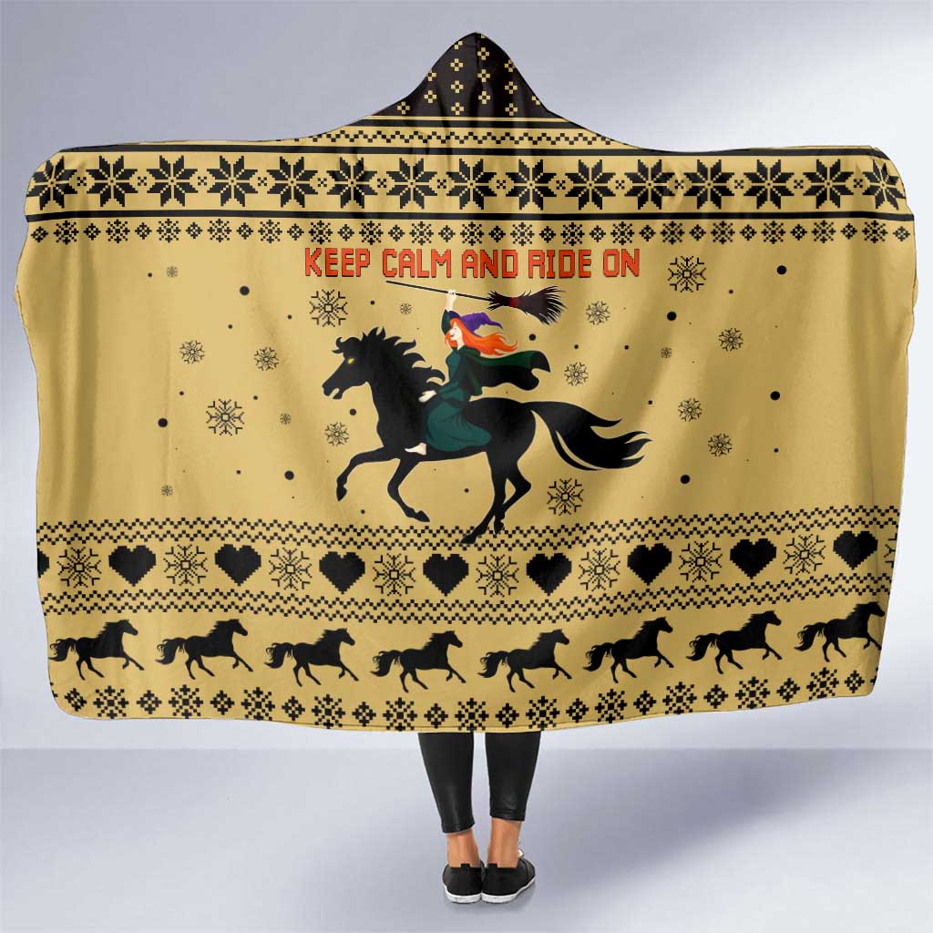 Horse Lover Christmas Christmas Hooded Blanket Xmas Holiday Patterns - Wonder Print Shop