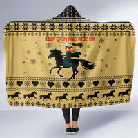 Horse Lover Christmas Christmas Hooded Blanket Xmas Holiday Patterns - Wonder Print Shop