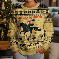 Horse Lover Christmas Kid Ugly Christmas Sweater Xmas Holiday Patterns - Wonder Print Shop