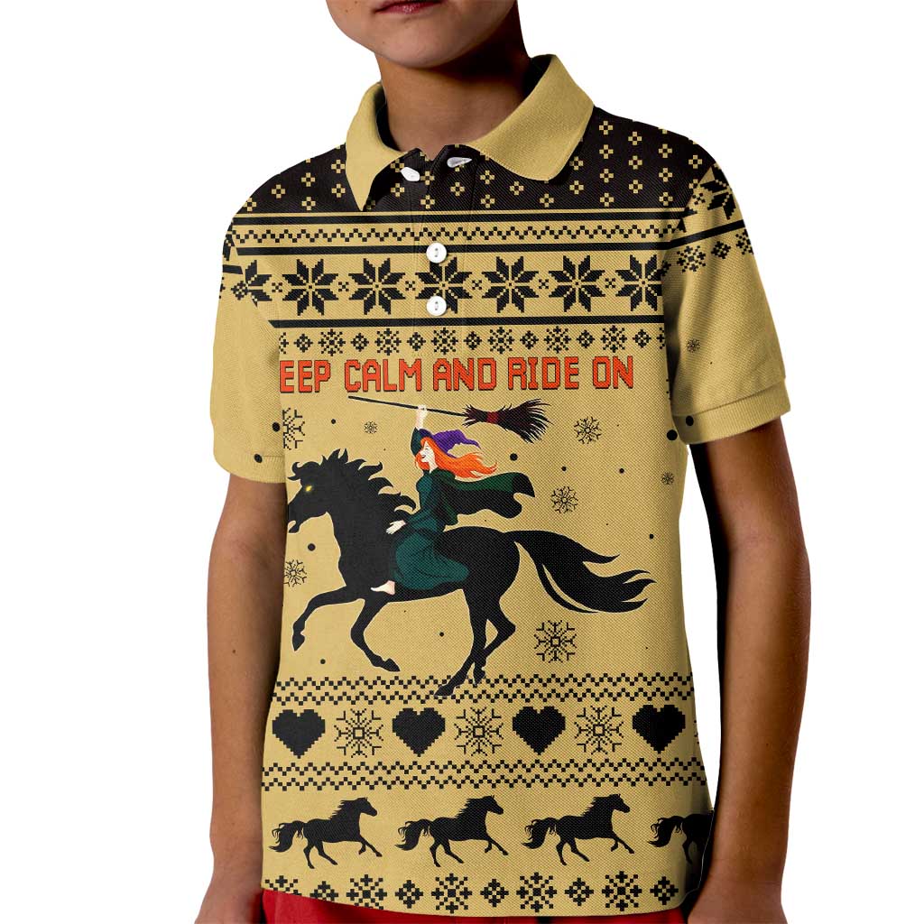 Horse Lover Christmas Christmas Kid Polo Shirt Xmas Holiday Patterns - Wonder Print Shop