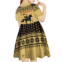 Horse Lover Christmas Christmas Kid Short Sleeve Dress Xmas Holiday Patterns - Wonder Print Shop