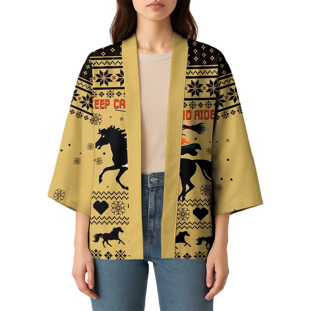 Horse Lover Christmas Christmas Kimono Xmas Holiday Patterns - Wonder Print Shop