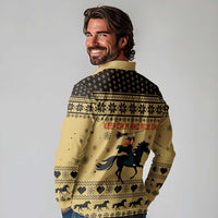 Horse Lover Christmas Christmas Long Sleeve Polo Shirt Xmas Holiday Patterns - Wonder Print Shop