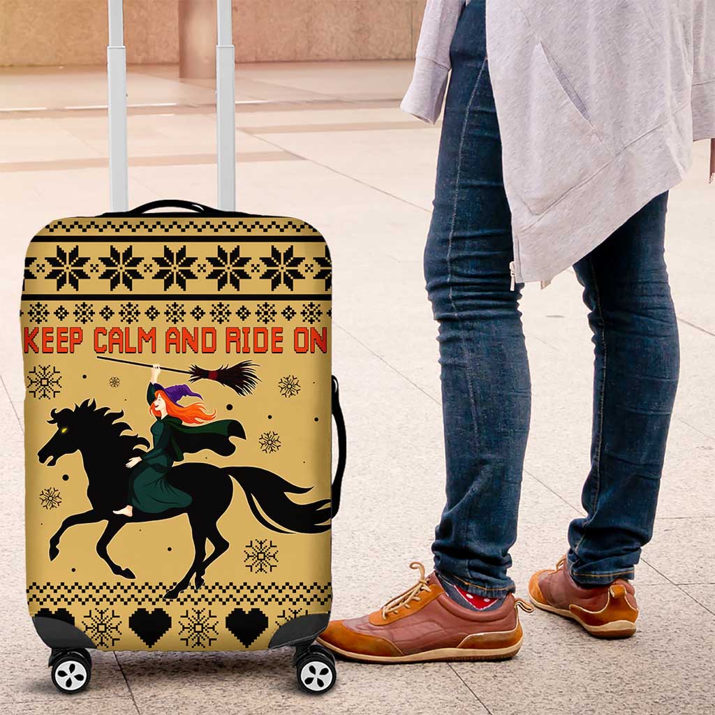 Horse Lover Christmas Christmas Luggage Cover Xmas Holiday Patterns - Wonder Print Shop