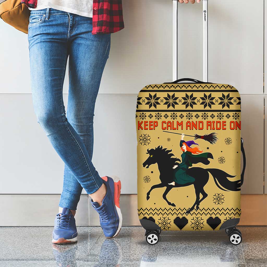 Horse Lover Christmas Christmas Luggage Cover Xmas Holiday Patterns - Wonder Print Shop