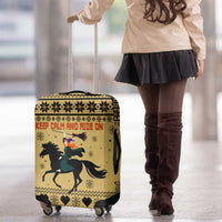 Horse Lover Christmas Christmas Luggage Cover Xmas Holiday Patterns - Wonder Print Shop