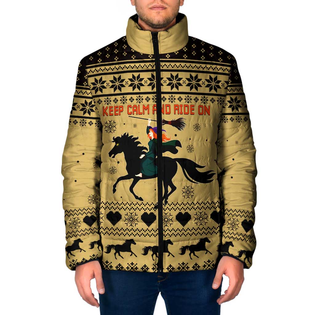 Horse Lover Christmas Christmas Padded Jacket Xmas Holiday Patterns - Wonder Print Shop