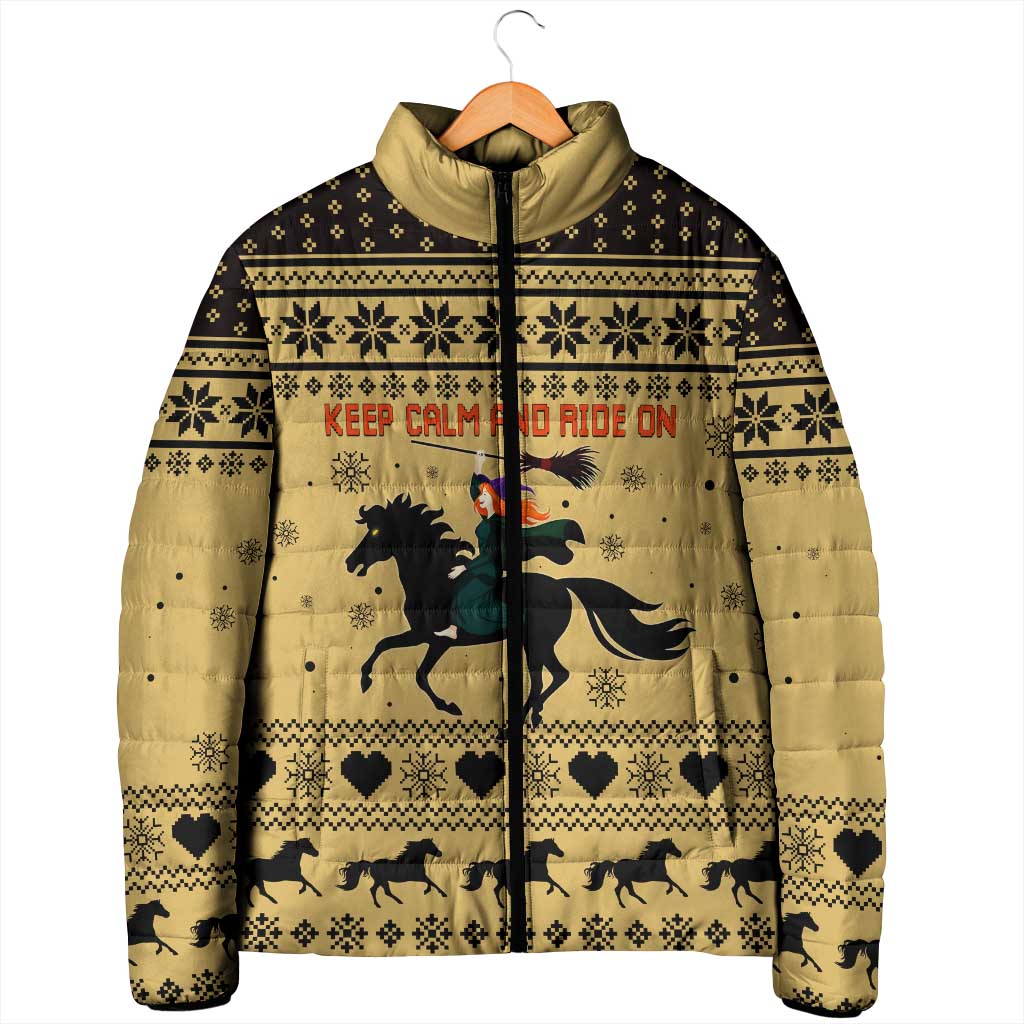 Horse Lover Christmas Christmas Padded Jacket Xmas Holiday Patterns - Wonder Print Shop