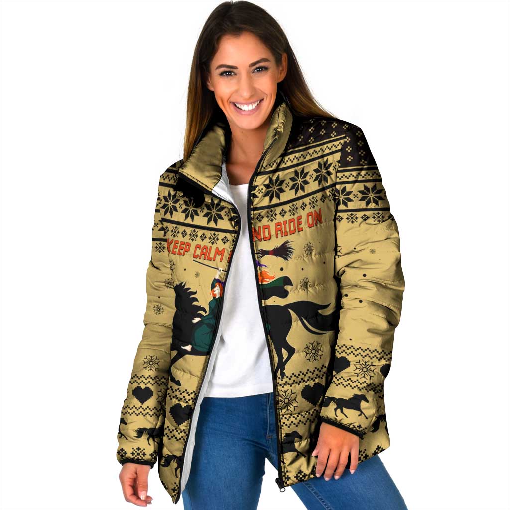 Horse Lover Christmas Christmas Padded Jacket Xmas Holiday Patterns - Wonder Print Shop