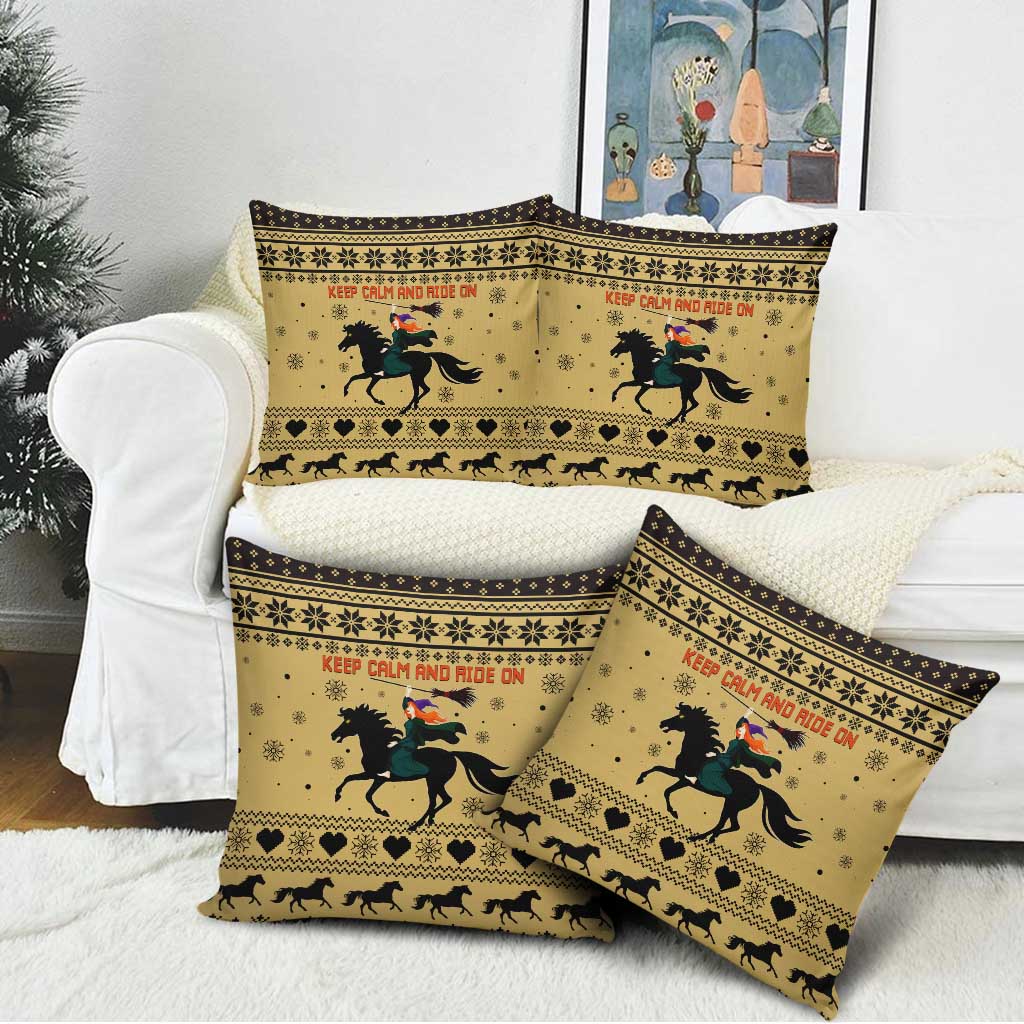 Horse Lover Christmas Christmas Pillow Cover Xmas Holiday Patterns - Wonder Print Shop