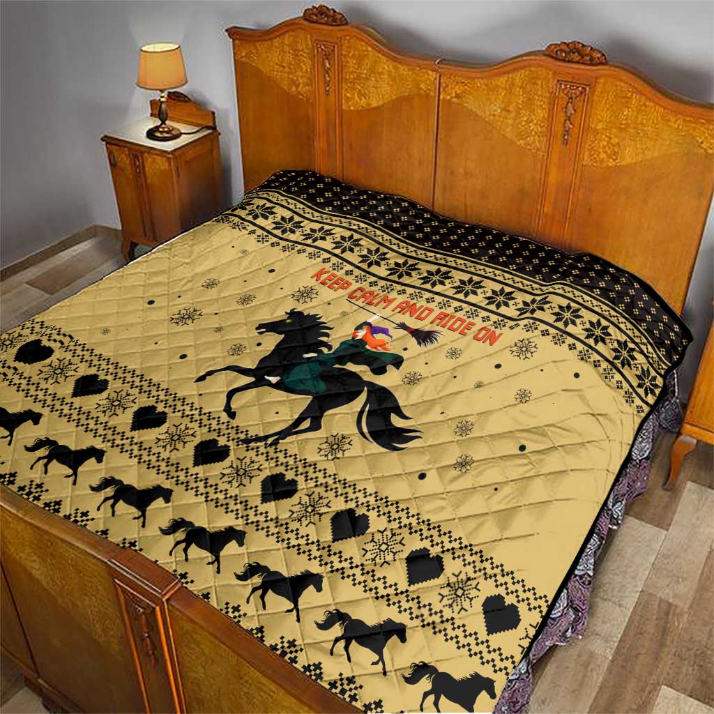 Horse Lover Christmas Christmas Quilt Xmas Holiday Patterns - Wonder Print Shop