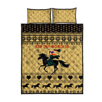 Horse Lover Christmas Christmas Quilt Bed Set Xmas Holiday Patterns - Wonder Print Shop