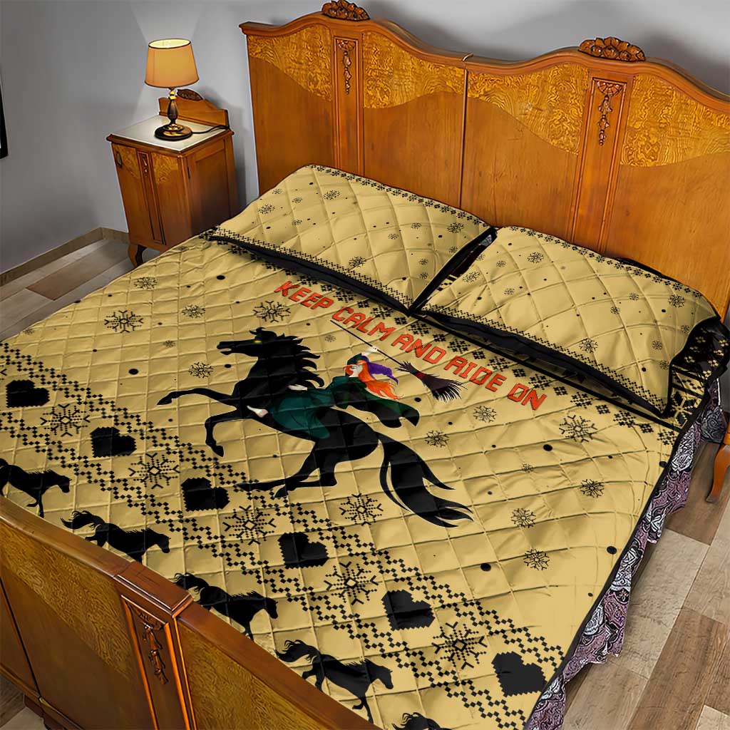 Horse Lover Christmas Christmas Quilt Bed Set Xmas Holiday Patterns - Wonder Print Shop