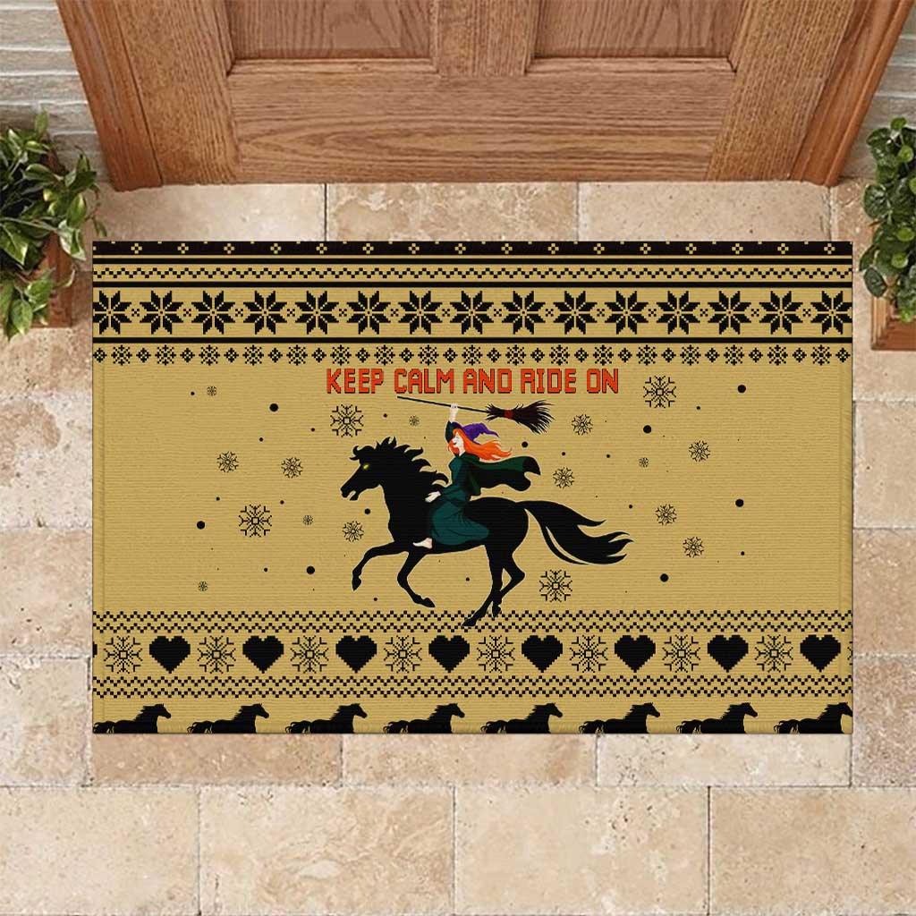 Horse Lover Christmas Christmas Rubber Doormat Xmas Holiday Patterns - Wonder Print Shop