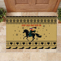 Horse Lover Christmas Christmas Rubber Doormat Xmas Holiday Patterns - Wonder Print Shop