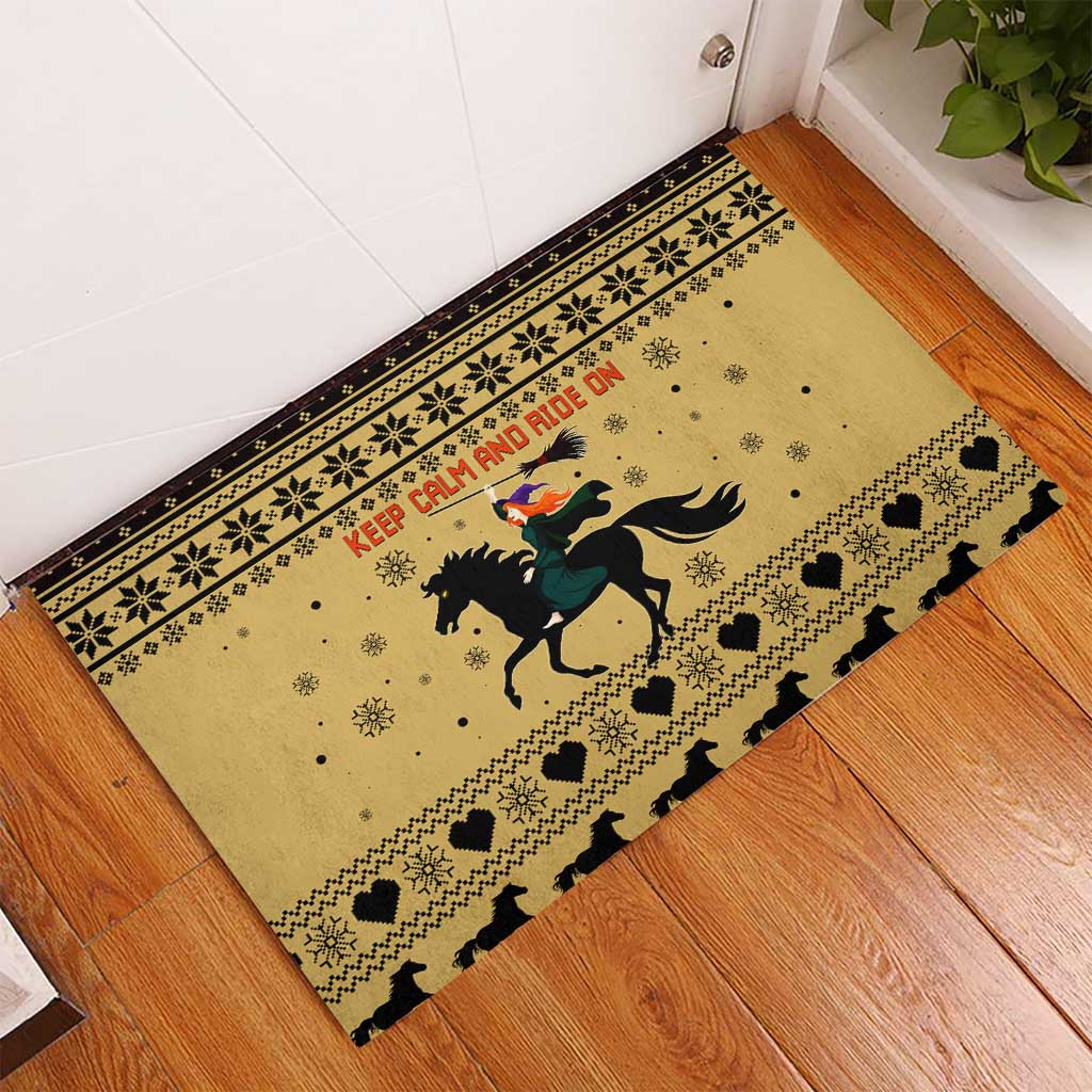 Horse Lover Christmas Christmas Rubber Doormat Xmas Holiday Patterns - Wonder Print Shop