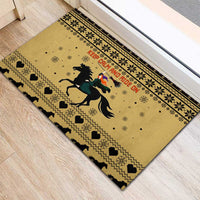 Horse Lover Christmas Christmas Rubber Doormat Xmas Holiday Patterns - Wonder Print Shop