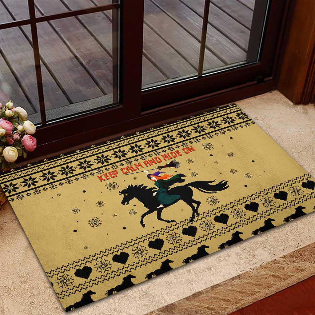 Horse Lover Christmas Christmas Rubber Doormat Xmas Holiday Patterns - Wonder Print Shop