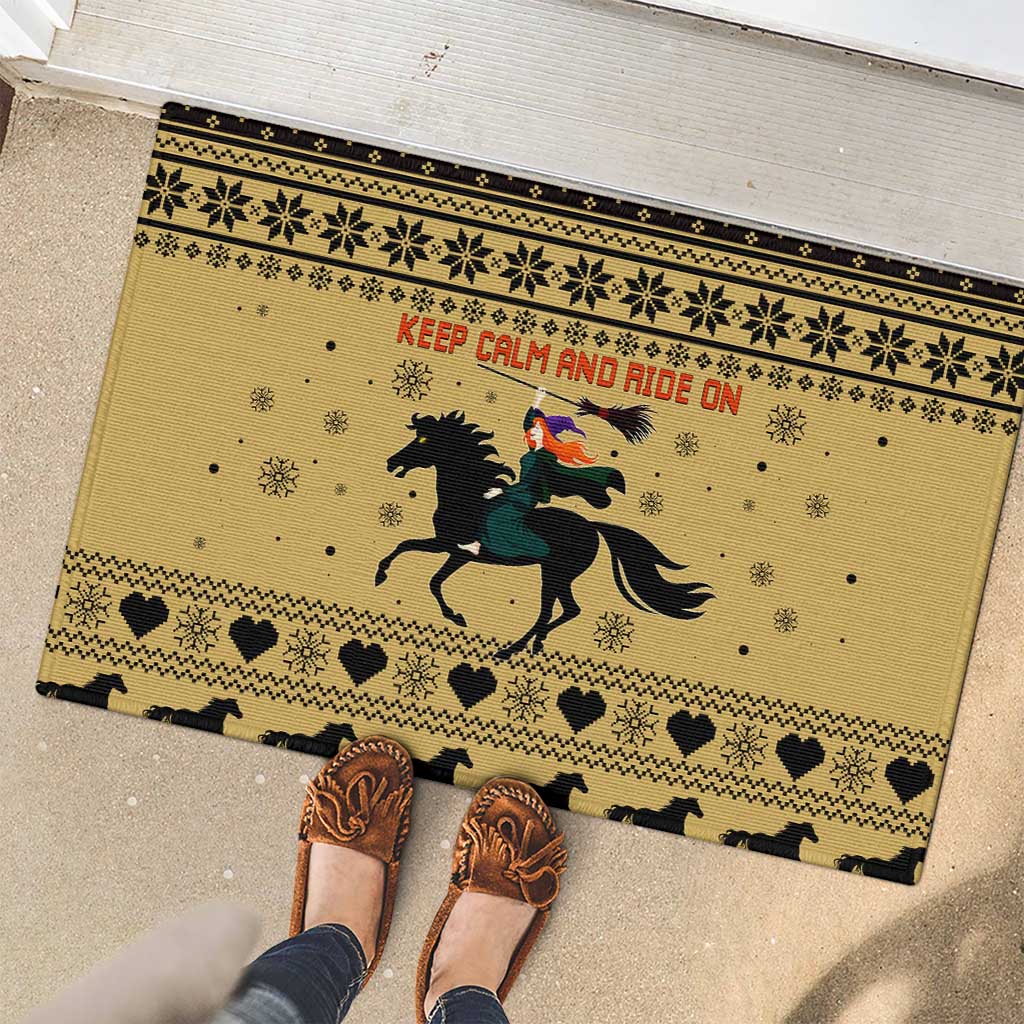 Horse Lover Christmas Christmas Rubber Doormat Xmas Holiday Patterns - Wonder Print Shop
