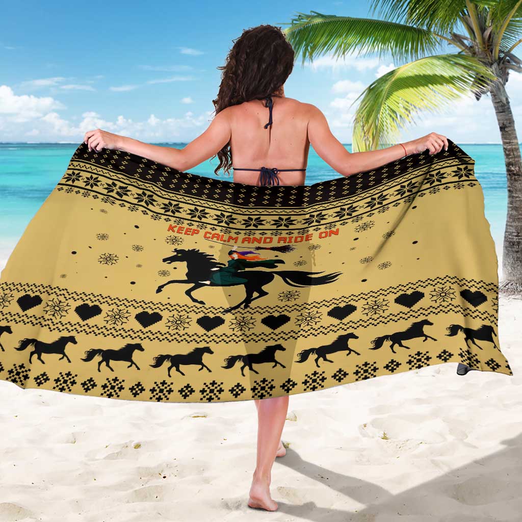 Horse Lover Christmas Christmas Sarong Xmas Holiday Patterns - Wonder Print Shop