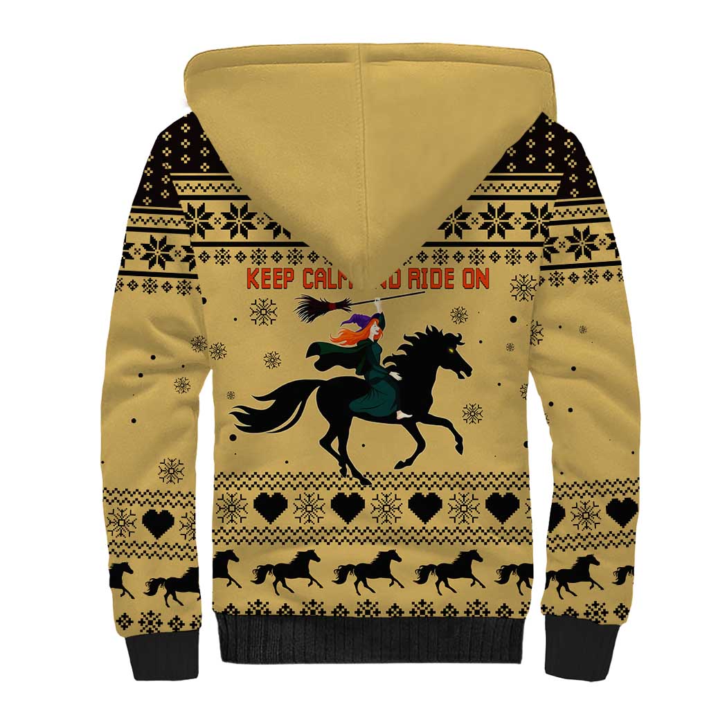 Horse Lover Christmas Christmas Sherpa Hoodie Xmas Holiday Patterns - Wonder Print Shop