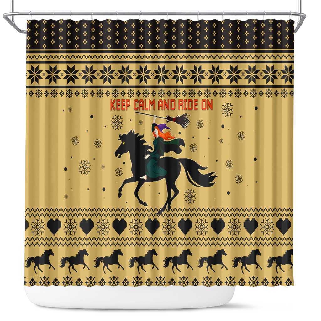 Horse Lover Christmas Christmas Shower Curtain Xmas Holiday Patterns - Wonder Print Shop