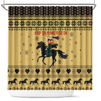 Horse Lover Christmas Christmas Shower Curtain Xmas Holiday Patterns - Wonder Print Shop