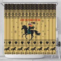 Horse Lover Christmas Christmas Shower Curtain Xmas Holiday Patterns - Wonder Print Shop
