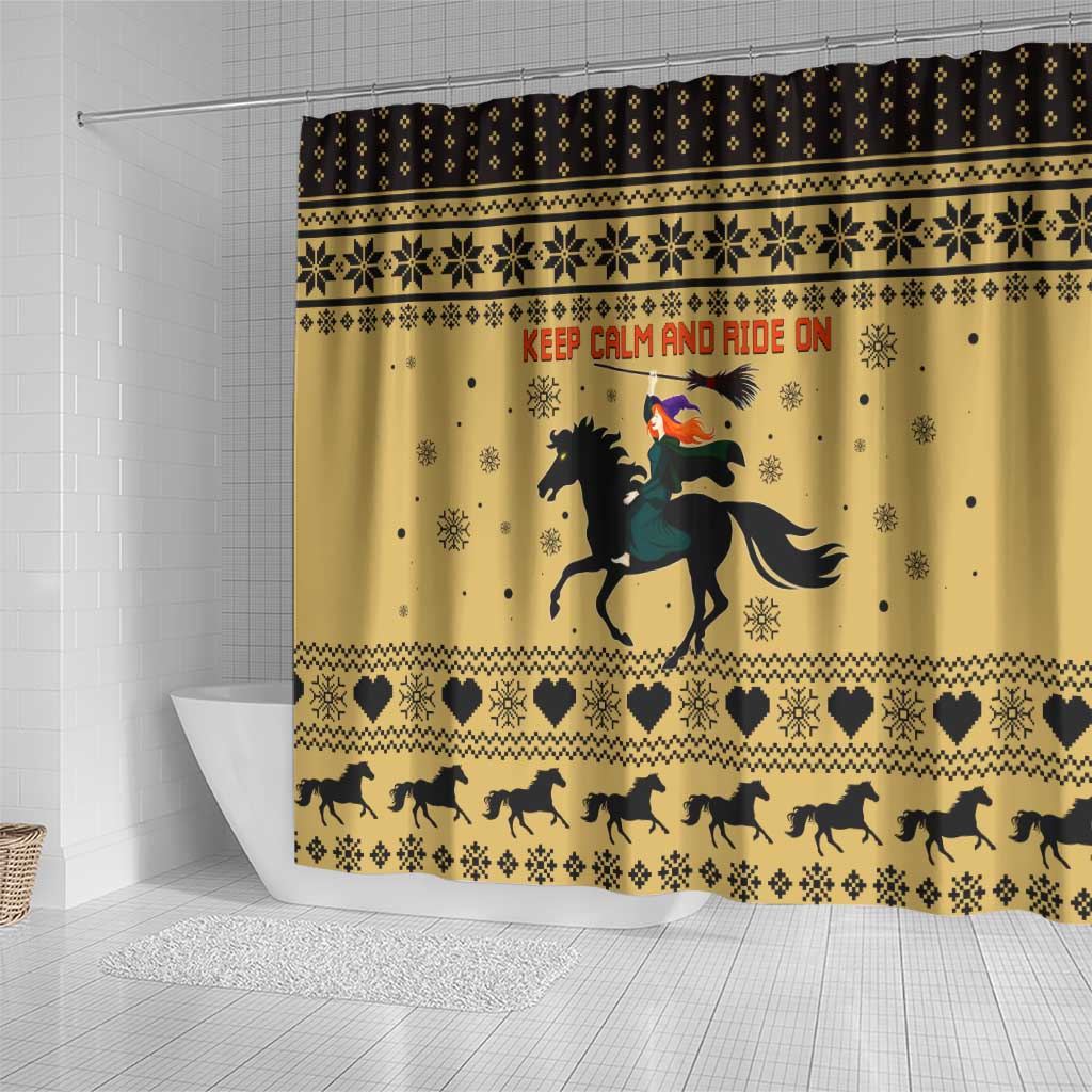 Horse Lover Christmas Christmas Shower Curtain Xmas Holiday Patterns - Wonder Print Shop