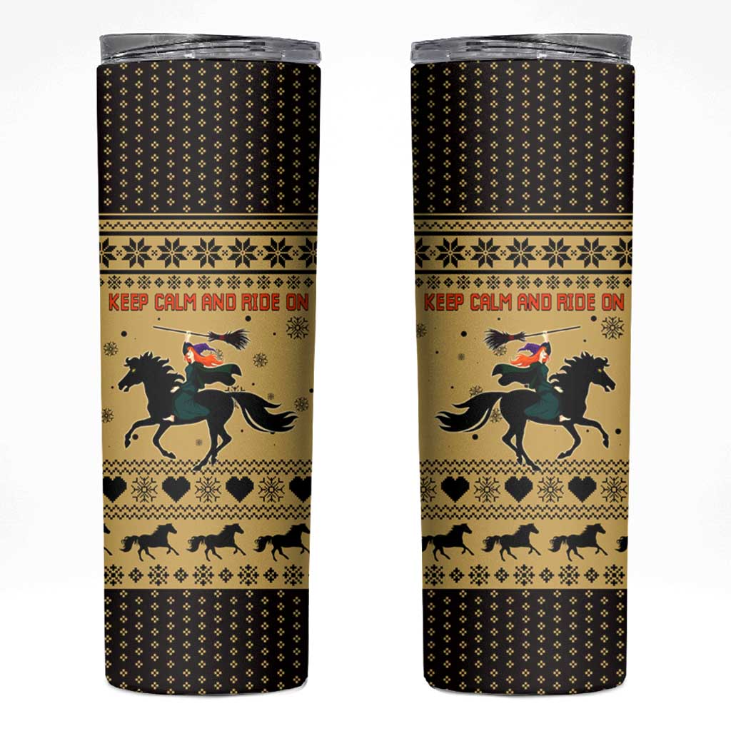 Horse Lover Christmas Christmas Skinny Tumbler Xmas Holiday Patterns - Wonder Print Shop