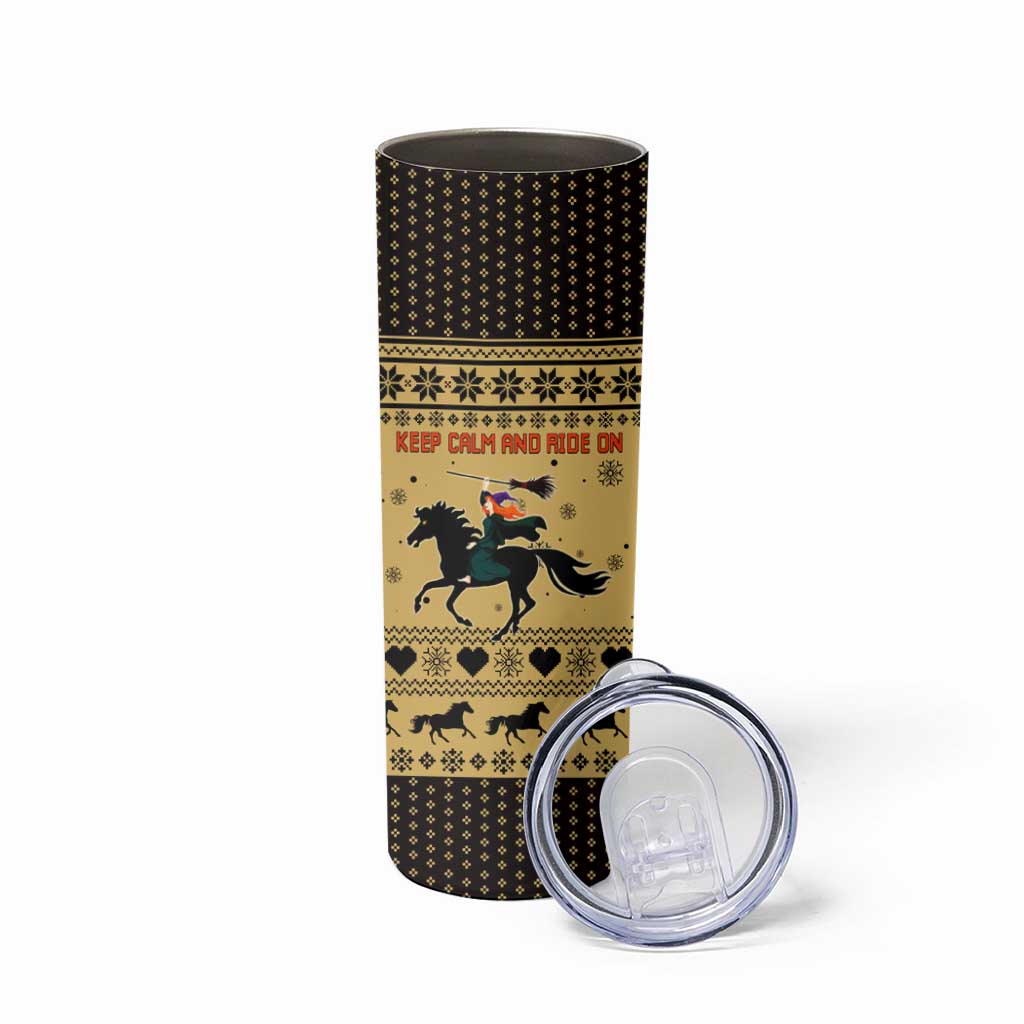 Horse Lover Christmas Christmas Skinny Tumbler Xmas Holiday Patterns - Wonder Print Shop