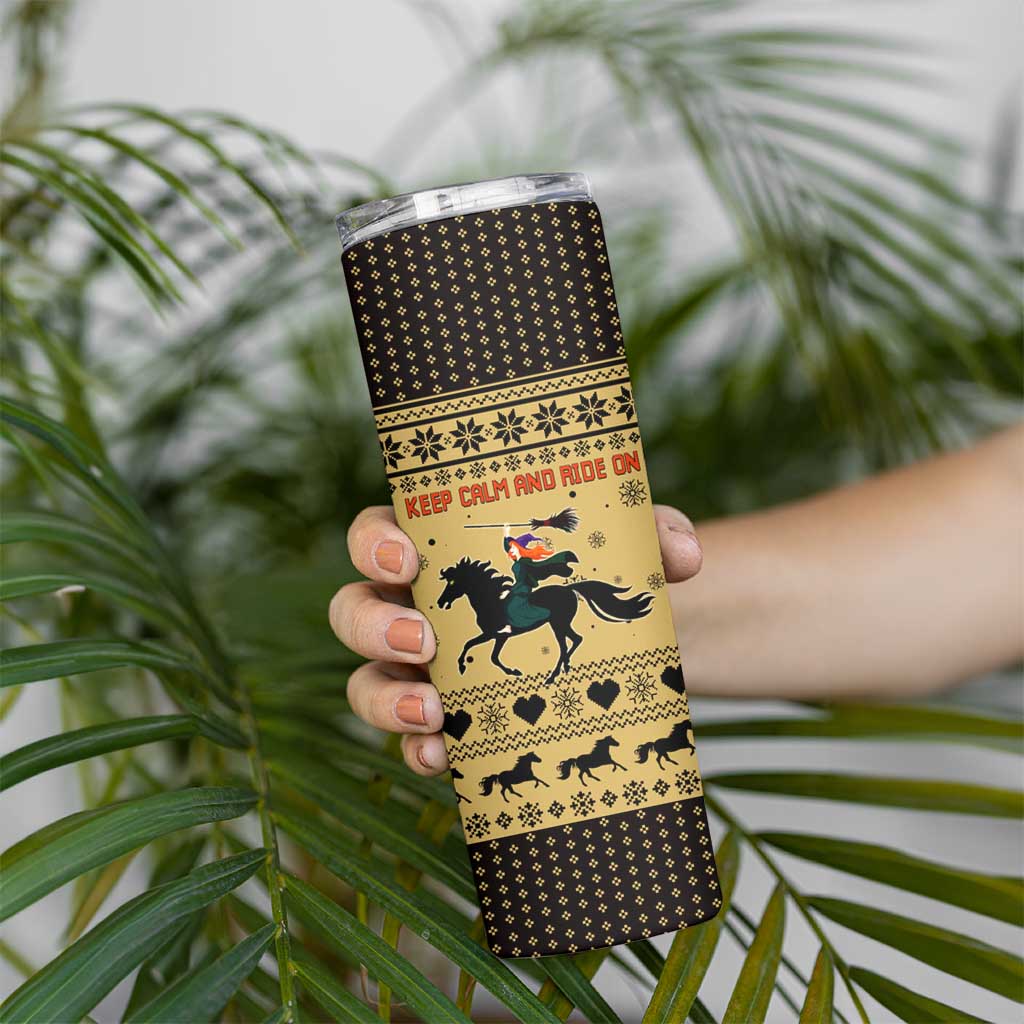 Horse Lover Christmas Christmas Skinny Tumbler Xmas Holiday Patterns - Wonder Print Shop
