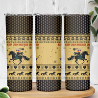 Horse Lover Christmas Christmas Skinny Tumbler Xmas Holiday Patterns - Wonder Print Shop