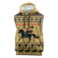 Horse Lover Christmas Christmas Sleeveless Hoodie Xmas Holiday Patterns - Wonder Print Shop
