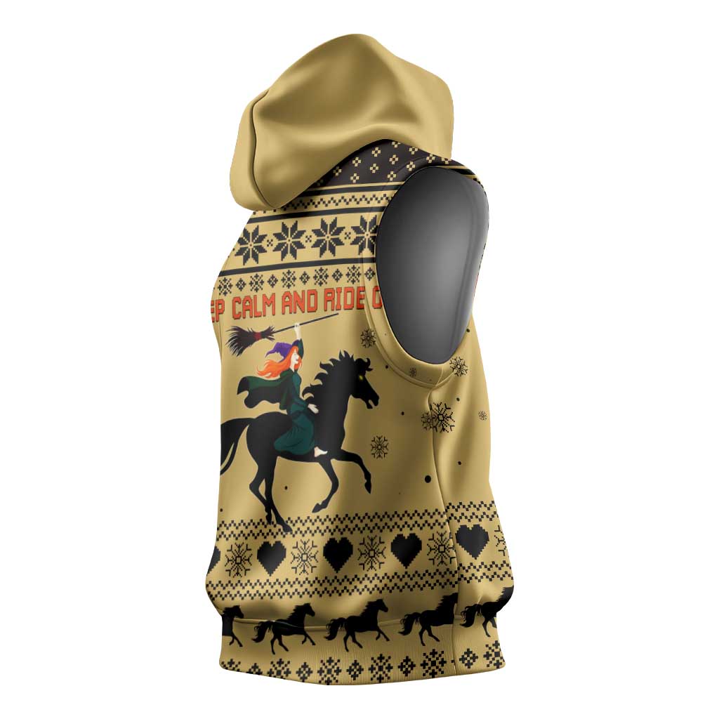 Horse Lover Christmas Christmas Sleeveless Hoodie Xmas Holiday Patterns - Wonder Print Shop